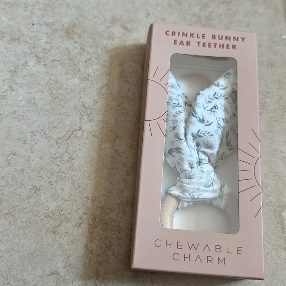 COPY - Crinkle Bunny Ear Teether